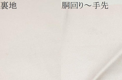 平和屋着物●九寸名古屋帯　総刺繍　駒刺繍　菱天井花文　銀通し地　正絹　逸品　CABG8903hy