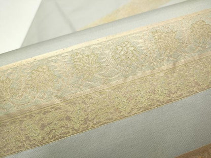 平和屋着物●九寸名古屋帯　横段花唐草文　金糸　正絹　逸品　CABG8905hy