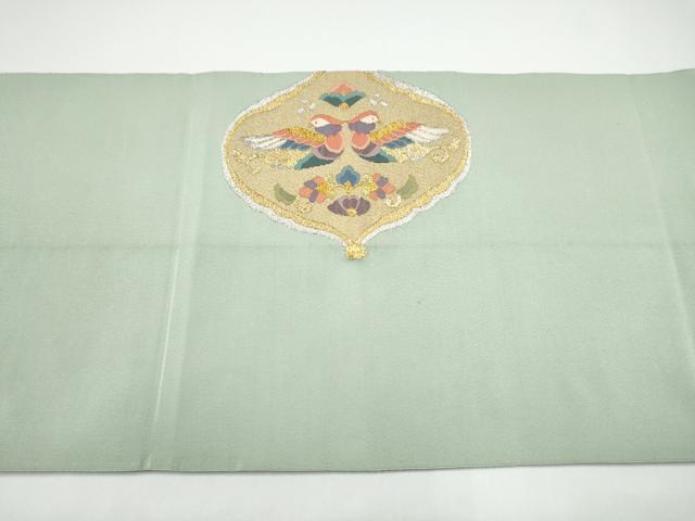 平和屋着物●爪掻き本綴れ　八寸名古屋帯　花鳥文　金銀糸　正絹　逸品　CABG8914hy