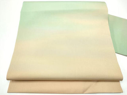 平和屋着物●塩瀬　九寸名古屋帯　霞文　正絹　逸品　CABG8920hy