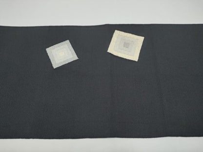 平和屋着物●八寸名古屋帯　綴れ　色紙重ね隈取文　金糸　正絹　逸品　CABG8924hy