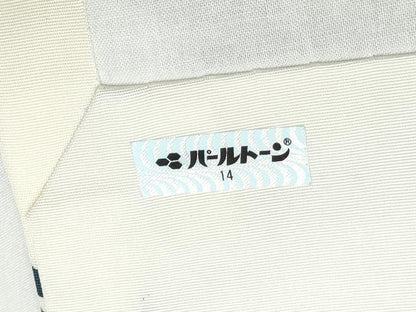 平和屋着物●塩瀬　全通柄　九寸開き名古屋帯　江戸紅型　飛鶴花文　正絹　逸品　CABG8929hy