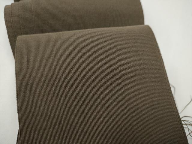 平和屋着物●男性　爪掻き本綴れ　角帯　色無地　赤黒色　一重帯　正絹　逸品　CABG8939hy