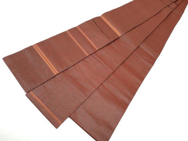 平和屋着物●男性　角帯　市松文様　正絹　逸品　CABG8940hy