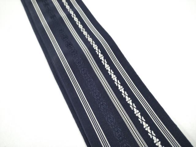 平和屋着物●男性　本場筑前博多織　角帯　献上　正絹　逸品　CABG8942hy