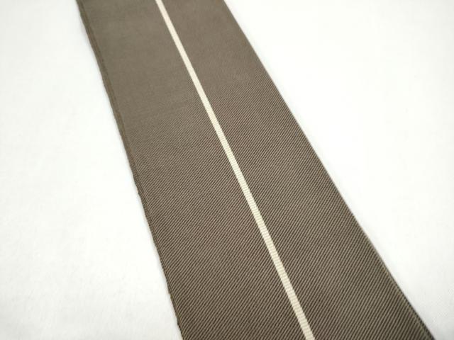平和屋着物●男性　本場筑前博多織　両面　角帯　間道　正絹　逸品　CABG8948hy