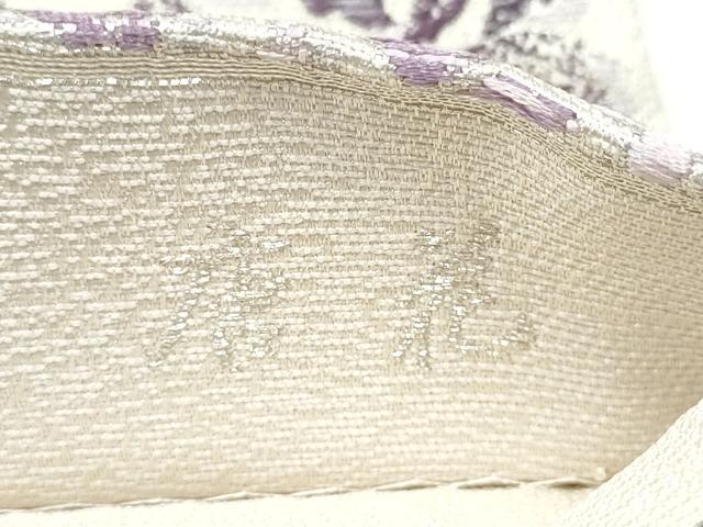 平和屋着物●西陣　タケジ商事謹製　六通柄袋帯　唐織　唐花　金銀糸　証紙付き　正絹　逸品　CABG8969hy