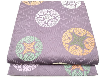 平和屋着物●六通柄袋帯　唐織　花丸文　正絹　逸品　CABG8971hy