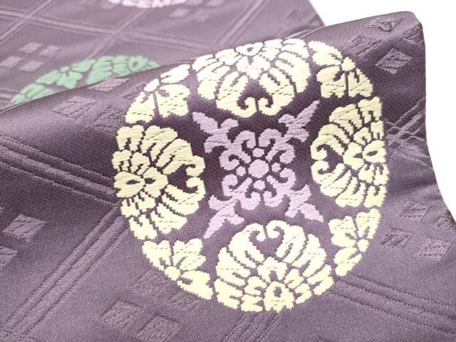 水着/浴衣 平和屋着物○六通柄袋帯 唐織 花丸文 正絹 逸品 CABG8971hy