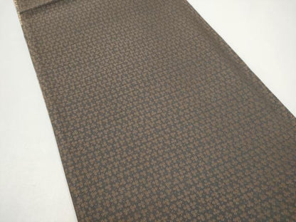 平和屋着物●六通柄袋帯　唐織　市松四つ葉のクローバー　正絹　逸品　CABG8975hy