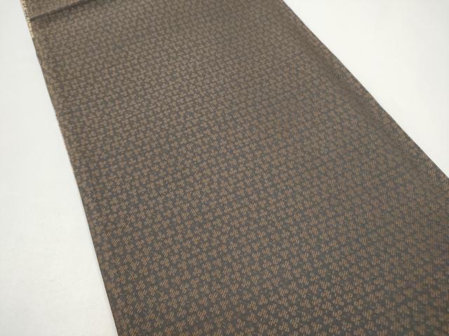 平和屋着物●六通柄袋帯　唐織　市松四つ葉のクローバー　正絹　逸品　CABG8975hy
