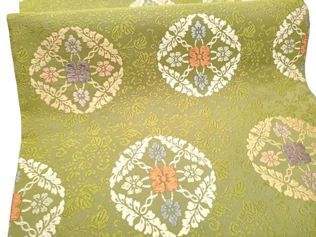平和屋着物●両面　全通柄袋帯　唐織　宮廷染つづれ　花丸文　正絹　逸品　CABG8977hy