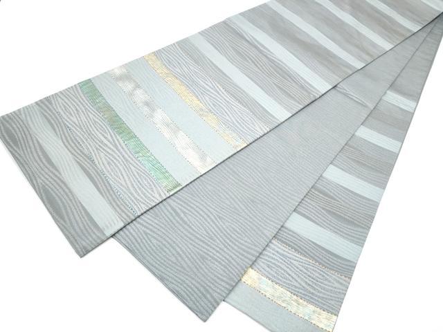 平和屋着物●六通柄袋帯　横段文　正絹　逸品　CABG8984hy