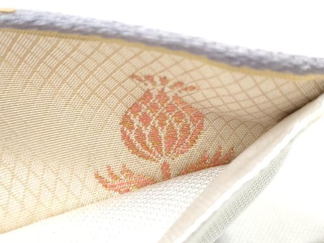 平和屋着物●六通柄袋帯　紅花染　平菱織　霞文　金銀糸　正絹　逸品　CABG9009hy