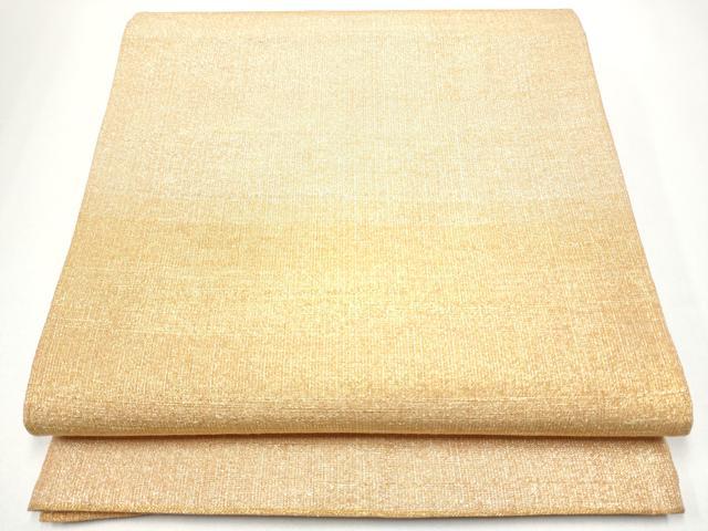 平和屋着物●桝屋高尾　(ねん金綴錦)　全通柄袋帯　段霞文　金糸　正絹　逸品　CABG9013hy