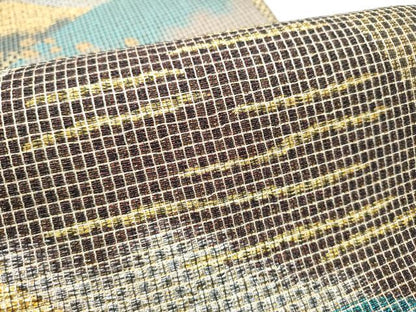 平和屋着物●六通柄袋帯　遠山霞文　金銀糸　正絹　逸品　CABG9017hy