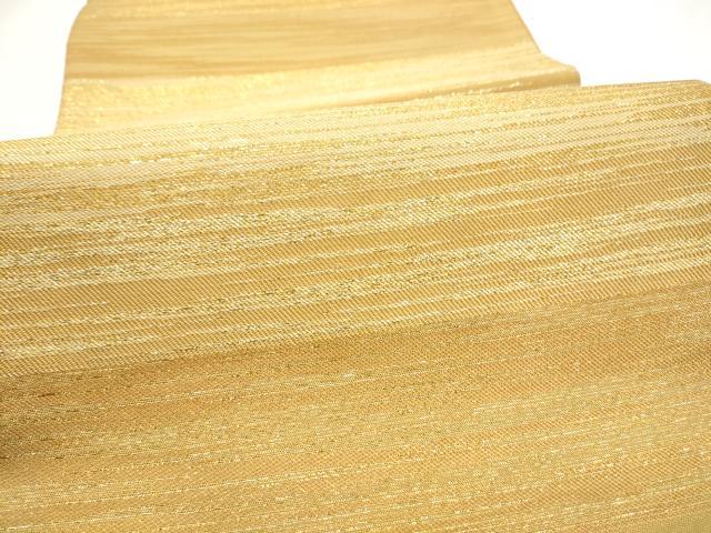 平和屋着物●西陣　川島織物　全通柄袋帯　横段文　金糸　正絹　逸品　CABG9039hy
