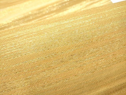 平和屋着物●西陣　川島織物　全通柄袋帯　横段文　金糸　正絹　逸品　CABG9039hy
