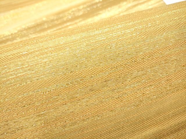 平和屋着物●西陣　川島織物　全通柄袋帯　横段文　金糸　正絹　逸品　CABG9039hy