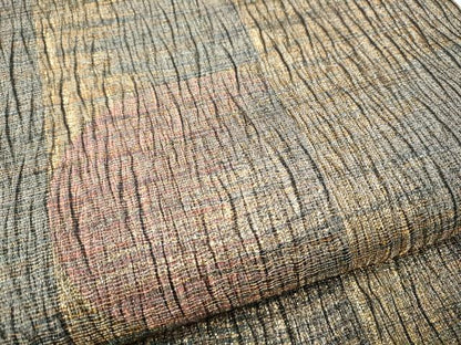 平和屋着物▽六通柄袋帯　スリーシーズン　春夏秋　櫛織　丸文　金糸　正絹　逸品　CABG9046hy