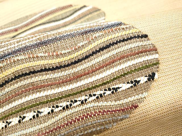 平和屋着物▽六通柄袋帯　スリーシーズン　春夏秋　霞文　正絹　逸品　CABG9051hy