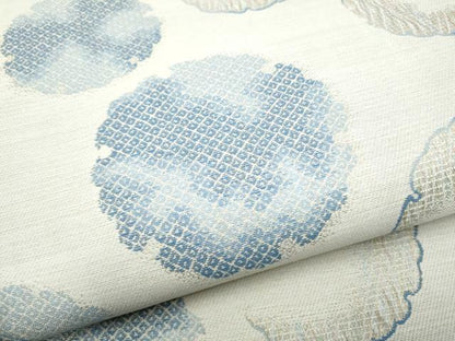平和屋着物▽六通柄袋帯　スリーシーズン　春夏秋　藍染　雪輪文　正絹　逸品　CABG9064hy