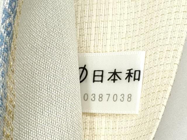 平和屋着物▽六通柄袋帯　スリーシーズン　春夏秋　藍染　雪輪文　正絹　逸品　CABG9064hy