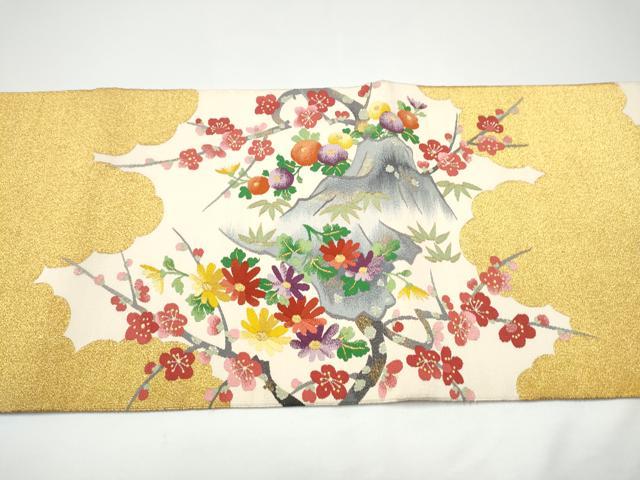 平和屋着物●爪掻き本綴れ　太鼓柄袋帯　作家物　孔雀文　共箱付き　正絹　逸品　CABG9066hy