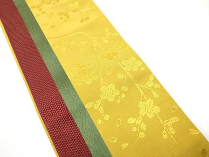平和屋着物●本場筑前博多織　半幅帯　枝桜文　正絹　逸品　CABG9074hy