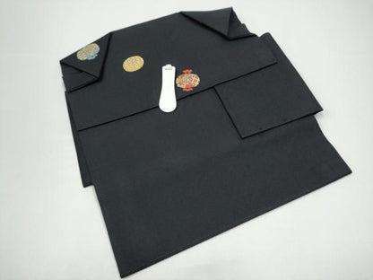 平和屋着物●つけ帯　打ち出の小槌　黒地　正絹　逸品　CABG9096hy