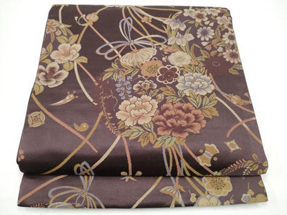平和屋着物●六通柄袋帯　花丸文　正絹　逸品　CABG9103hy
