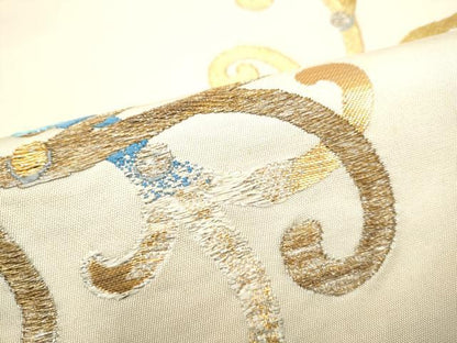 平和屋着物●龍村平蔵製　六通柄　本袋帯　天平羽衣錦　金糸　正絹　逸品　CABG9125hy