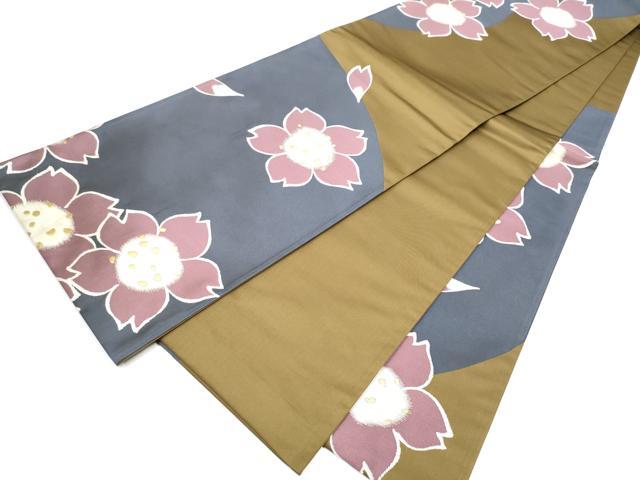 平和屋着物●世界的人形師　辻村寿三郎　ジュサブロー　六通柄袋帯　舞桜文　金糸　正絹　逸品　CABG9127hy