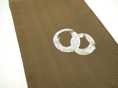 平和屋着物●伝統工芸士　古賀勝幸　両面　太鼓柄袋帯　正絹　逸品　CABG9131hy