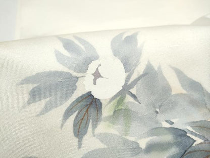平和屋着物●九寸開き名古屋帯　手描き　牡丹　正絹　逸品　CABG9178hy