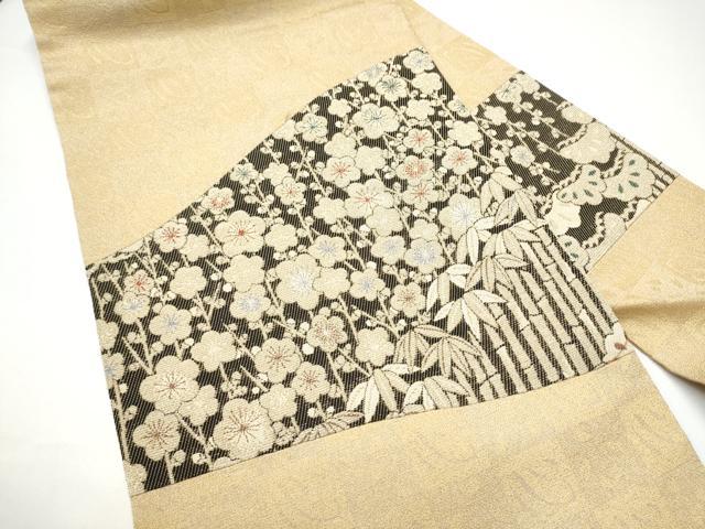 平和屋着物●創業280年　誉田屋源兵衛　九寸名古屋帯　金華山織　松竹梅　正絹　逸品　CABG9191hy