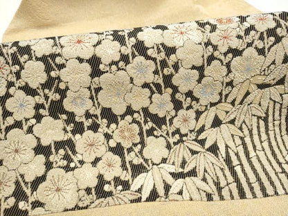 平和屋着物●創業280年　誉田屋源兵衛　九寸名古屋帯　金華山織　松竹梅　正絹　逸品　CABG9191hy
