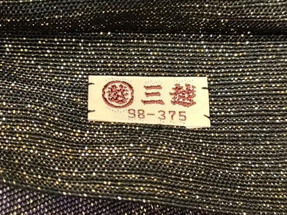 平和屋着物●太鼓柄袋帯　更紗花鳥文　金糸　三越扱い　正絹　逸品　CABG9207dy