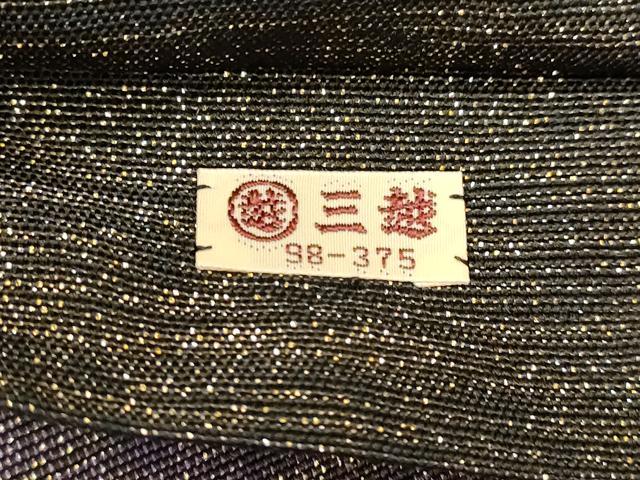平和屋着物●太鼓柄袋帯　更紗花鳥文　金糸　三越扱い　正絹　逸品　CABG9207dy