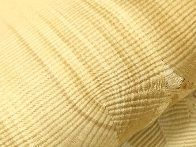 平和屋着物●ひなや工房　くむ・あむ・おる　伊豆蔵明彦　両面　太鼓柄袋帯　幾何学文　金糸　正絹　逸品　CABG9210dy