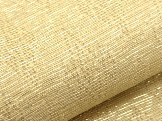 平和屋着物●ひなや工房　くむ・あむ・おる　伊豆蔵明彦　両面　太鼓柄袋帯　幾何学文　金糸　正絹　逸品　CABG9210dy