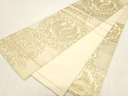 平和屋着物●西陣　川島織物　六通柄袋帯　鳳凰花文　金糸　正絹　逸品　CABG9230dy