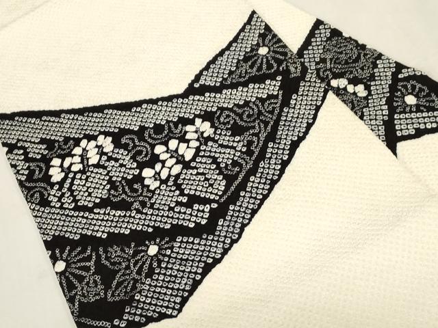 平和屋着物●九寸名古屋帯　総絞り　花唐草文　正絹　逸品　CABG9239dy