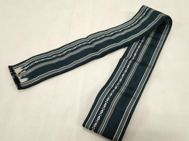 平和屋着物●男性　本場筑前博多織　角帯　献上　正絹　逸品　CABG9246dy