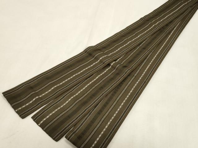 平和屋着物●男性　本場筑前博多織　角帯　献上　正絹　逸品　CABG9251dy