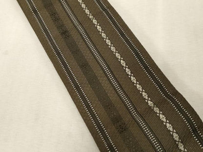 平和屋着物●男性　本場筑前博多織　角帯　献上　正絹　逸品　CABG9251dy