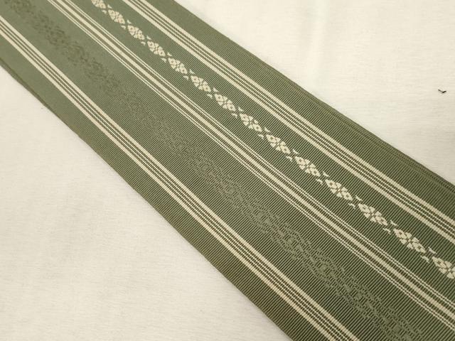 平和屋着物●男性　本場筑前博多織　角帯　献上　正絹　逸品　CABG9253dy
