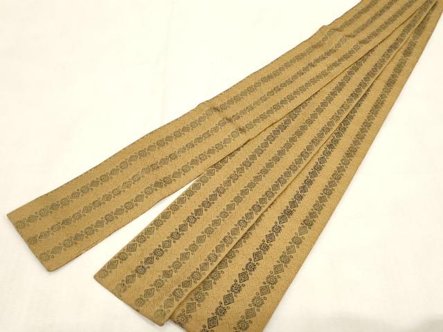 平和屋着物●男性　両面　角帯　幾何学間道　正絹　逸品　CABG9258dy