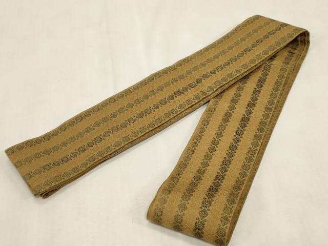 平和屋着物●男性　両面　角帯　幾何学間道　正絹　逸品　CABG9258dy