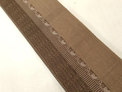 平和屋着物●男性　本場筑前博多織　角帯　流水鳥文　正絹　逸品　CABG9259dy